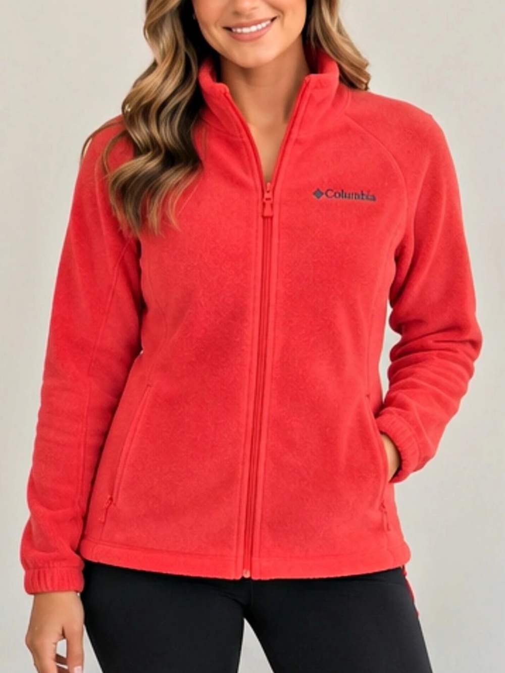 Columbia Benton Springs Full-Zip Fleece Jacket Coral Large